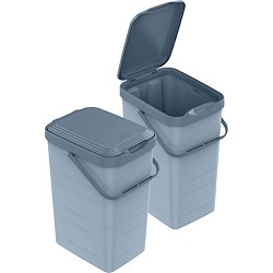 Balde do lixo WALBIN 14L 21.6X27.6X43CM CINZA