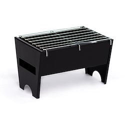 Barbecue a carvão CHÃO TRADICIONAL 23X34CM PRETO