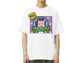 T-Shirt de Homem VREEL Toy Story Buzz Algodão Branco (XL)