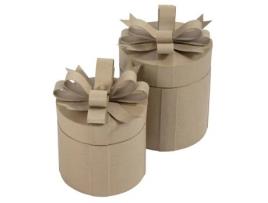 Caixas de Presente de Papel Machê DÉCOPATCH Redondas Conjunto de 2