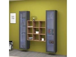Armário Moderno para Sala de Estar com 2 Colunas e Prateleiras Tv Vila Rt WEB FURNITURE