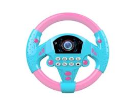 Volante de Simulação de Automóvel Brinquedo Elétrico Sonoro para Bebé Cor-De-Rosa LUGA