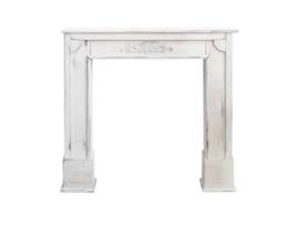 Decoração de Lareira de Madeira Cinzenta Shabby 100X105X21 MOBILI REBECCA