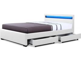 Cama Led ''NICO'' - 160 200 cm - Blanco