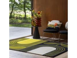 Tapete de sala listrado verde tulipa 160X230 ORLA KIELY