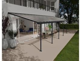 Feria Pérgola Cobertura para Terraço de Aluminio 3X9.71 M Cinza CANOPIA