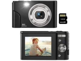 Câmera Compacta Digital VIGA EUROPE Dc311Af 48Mp Hd Resolução 2 4 Polegadas Tela 128Gb Preto