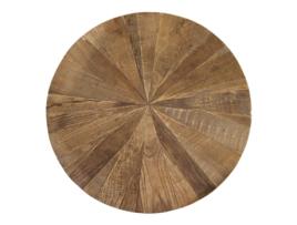 Mesa Auxiliar Geométrica PÄRUMM Sax 60X50X50 Cm com Elmo e Madeira Ferro Reciclada