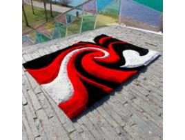 Tapete CARVING (200 x 300 - Poliéster - Vermelho)