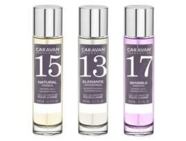 3X CARAVAN Perfume de Homem Nº17 Nº15 Nº13 150Ml