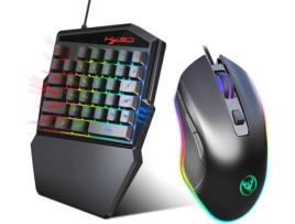 Teclado HXSJ 35-key Membrane One-Handed (Preto)