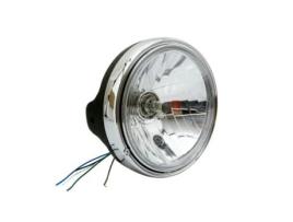 Farol de Motocicleta com Invólucro Ótico Liso Lâmpada H4 Luz de Presença AVOC Guzzi Homologue Ce