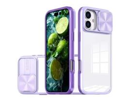 Capa Tampa Deslizante para iPhone 16 Plus MISTERCAPAS Premium Roxo