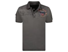 Polo de Homem GEO NORWAY Algodão Cinzento (L)