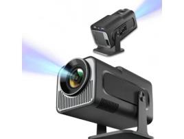 EMEBAY Hy320Mini Projetor Trapezoidal Automático Portátil Mini Projetor 4K Rotação de 180 Graus com Luzes Led Wifi 6 Bt 5.0 Android 11.0 Integrad