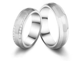 AKZENT Anel Masculino Namorados ou Noivado ou Amizade em Aço Inoxidável  Tam.66  0038