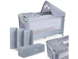 Cama Guarda-Chuva de Viagem para Bebê 2 Níveis de Colchão Superior 0-6 Meses Inferior 6-36 Meses Dobrável Bolsa de Transporte MOBY SYSTEM