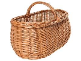 Cesto de Vime Creative Home 45X32X34Cm Castanho Artesanal Adulto Crehom Creative Home
