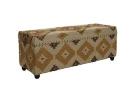 Arca HOME ESPRIT Bege Mostarda Algodão 120 x 40 x 45 cm