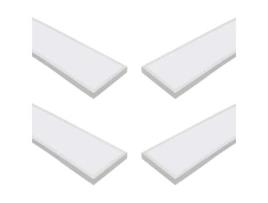 4X Painel Led Retroiluminado para Surface 120X30 Cm Alimentação 60W 5000Lm Branco Neutro 4200K Quadro Branco Driver Incluído JANDEI