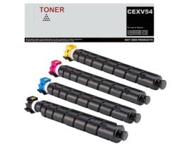 CEXV54 pacote 4 toner compatível com Canon 1394C002 1395C002 1396C002 1397C002 GENÉRICO