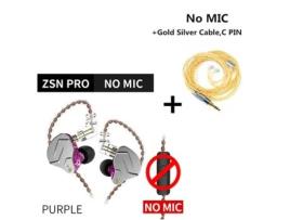 Auscultadores Kz Zsn Pro 1Ba + 1Dd Tecnologia Híbrida Hifi Metal In Ear Auscultadores Bass Earbud Esporte Noise Cancelling Headset Zs10 Pro Zsx