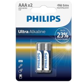 BATERIA PHILIPS ULTRA ALCALINA AAA LR03 BLISTER * 2