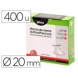 Velcro Auto Adesivo Redondo 20mm Diâmetro Branco 400 Unidades