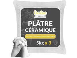 CREATIVE DECO Gesso para Moldagem 15 kg Gesso Cerâmico Pó Cerâmico para Moldagem Moldagem de Alginato Idéia de Presente
