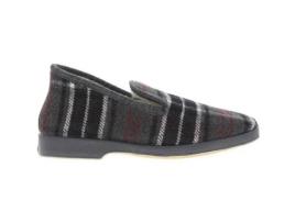 Sapatos Unissexo LA MAISON DE LESPADRILLE Charentaises Recheados Cinza Tartan Grosso Lã Branco (42)