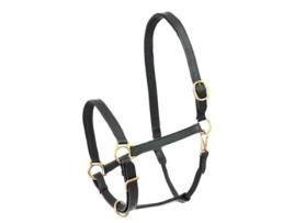 Cabeçada de Couro Preto Ponystar