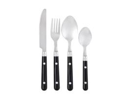 Conjunto de Talheres GIMEL 24 Peças Preto