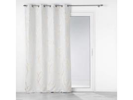 Cortina Blackout 135 X 240 Cm Metálica Elise Branco/Dourado DOUCEUR D'INTERIEUR