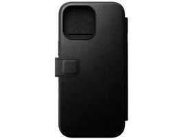 Capa Fólio Magsafe para iPhone 16 Pro Max NOMAD Anti-Riscos com Porta-Cartões Preto