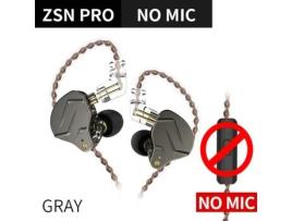 Auscultadores Kz Zsn Pro 1Ba + 1Dd Tecnologia Híbrida Hifi Metal In Ear Auscultadores Bass Earbud Esporte Noise Cancelling Headset Zs10 Pro Zsx