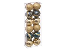 Bola de Natal Dourada Azul FEERIC LIGHTS & CHRISTMAS