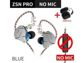 Kz Zsn Pro Auscultadores no Monitor de Ouvido Tecnologia Híbrida Auscultadores 1Ba + 1Dd Hifi Bass Phone Metal Wired Headset com Microfone