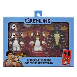 Neca Figura Gremlins Evolução De Um Gremlin Conjunto De Caixa Do 40.º Aniversário 18 Cm