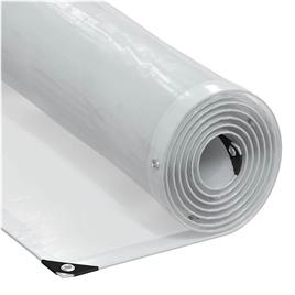 vidaXL Encerado transparente com ilhós 10x12 m Polietileno