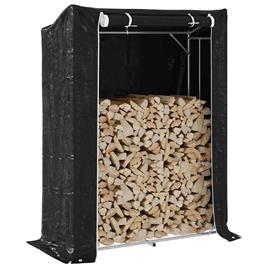 vidaXL Rack de lenha com tampa de chuva 150x60x200 cm aço galvanizado