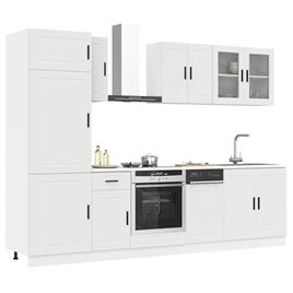 vidaXL 8 peças armário de cozinha conjunto Kalmar branco