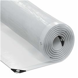 vidaXL Encerado transparente com ilhós 10x10 m Polietileno