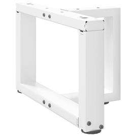 vidaXL Pernas mesa centro 2 pcs forma de T 50x25x(30-31) cm aço branco