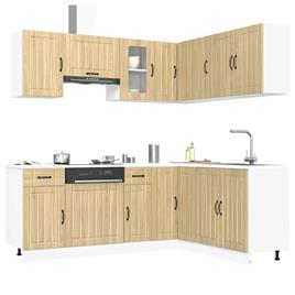 vidaXL 11 peças armário de cozinha conjunto Kalmar sonoma carvalho
