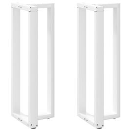 vidaXL Pernas mesa bar 2 pcs forma de T 50x35x(111-112) cm aço branco