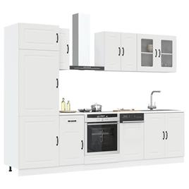 vidaXL 8 peças armário de cozinha conjunto Kalmar branco