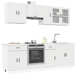 vidaXL 8 peças armário de cozinha conjunto Kalmar branco
