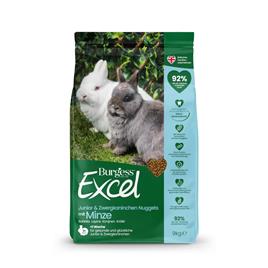 Burgess Excel Junior & Dwarf Rabbit Nuggets com menta - 9 kg