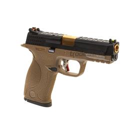 We Pistola De Airsoft Wet-05 Bk Gold Barrel Metal Version Gbb