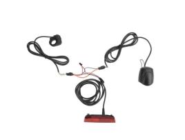 FDIT Kit de Luz para Bicicleta Elétrica Conjunto de Farol Traseiro para Bicicleta Elétrica Interruptor Duplo Abs 4 Contas